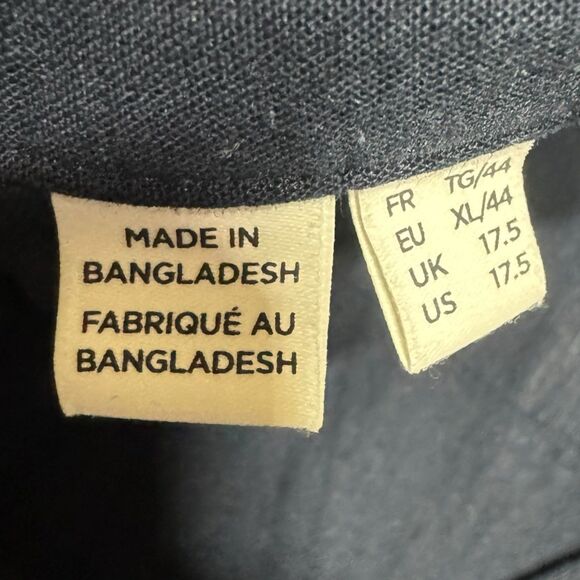 Selected Homme Button Up Polo Dark Blue Casual Shirt US 17.5 XL Regular Fit - Picture 5 of 5